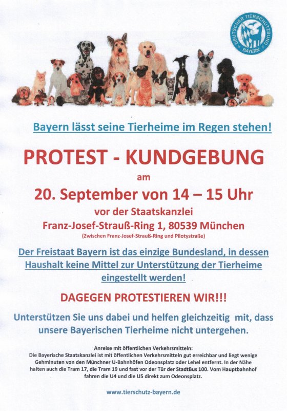 Protest-Kundgebung- wir fahren gemeinsam nach München 
